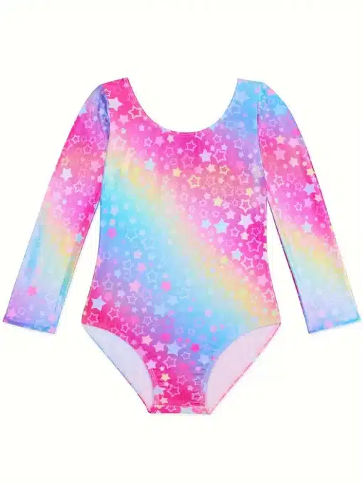 Long Sleeve Leotard - Rainbow Star - Image 4