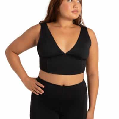 Sculpt Crop Top - Black - ADULT