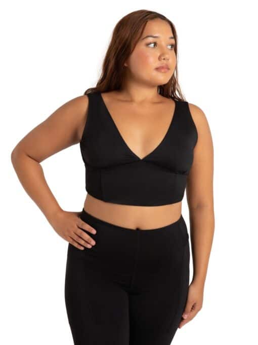 Sculpt Crop Top - Black - ADULT