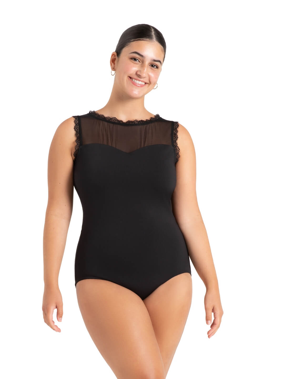 Capezio Saltwater High Neck Leotard - Black - ADULT