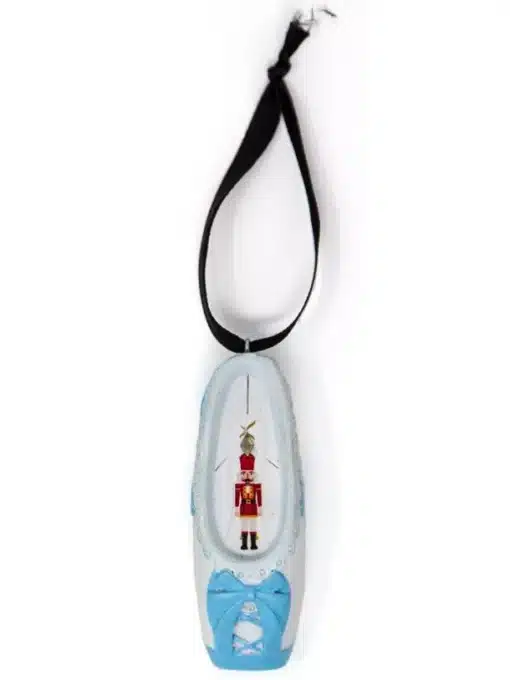 Capezio Swarovski Nutcracker Pointe Shoe Ornament - White & Blue