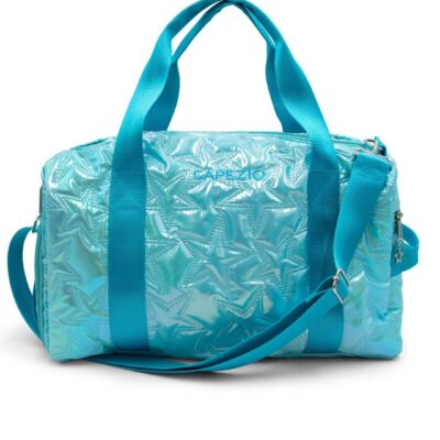 Metallic Star Duffle Bag - Turquoise