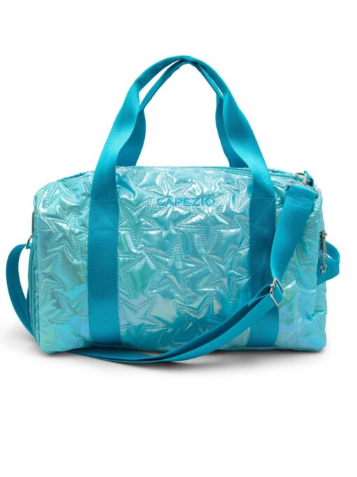 Metallic Star Duffle Bag - Turquoise