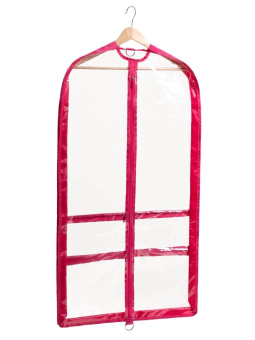 Garment Bag - Clear/Pink