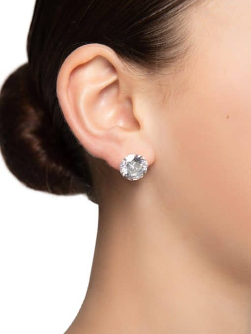 Diamante Stud Earrings - 12mm