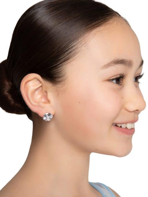 Diamante Stud Earrings - 12mm - Image 3