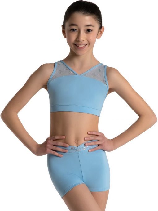 Butterfly Luna Crop Top - Light Blue