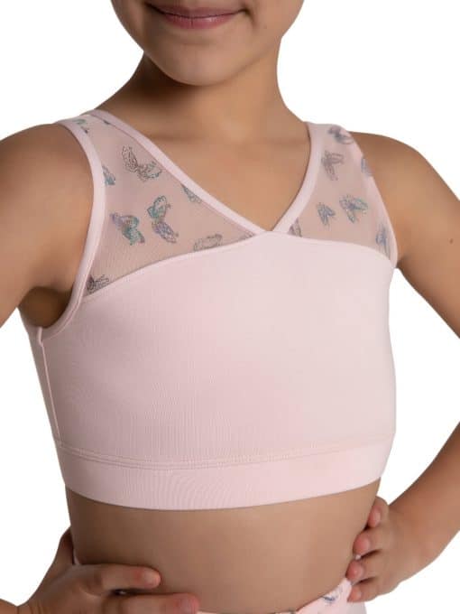 Butterfly Luna Crop Top - Pale Pink - Image 2