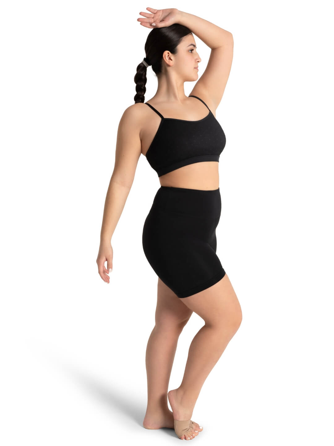 Capezio Swiss Dot Mesh Bra Top - Black - ADULT - Image 3