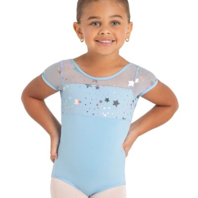 Galaxy Short Sleeve Leotard - Blue - CHILD