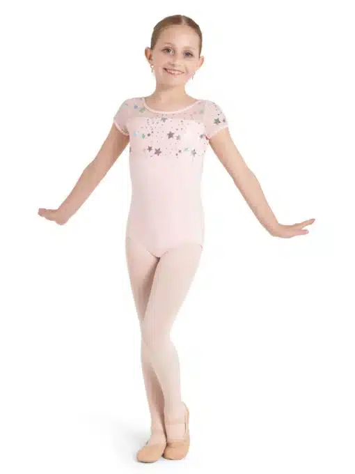 Galaxy Short Sleeve Leotard - Pink - CHILD