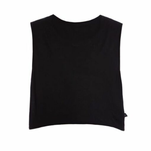 Riley Crop Singlet - Black - CHILD
