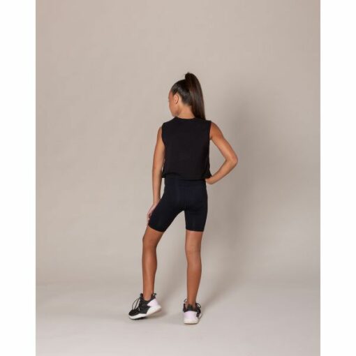 Riley Crop Singlet - Black - CHILD - Image 4