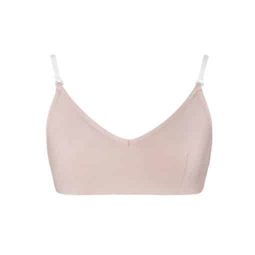 Clear Back Bra With Cups - Beige - ADULT