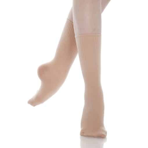 Ballet Ribbed Sock - Salmon Pink EGK