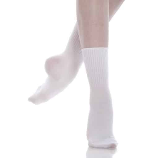 Ballet Ribbed Sock - White