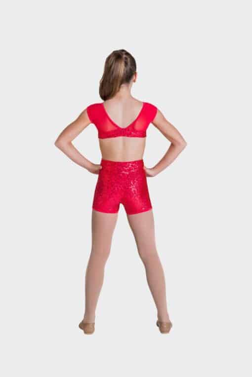Sequin Biketard - Red - CHILD - Image 2