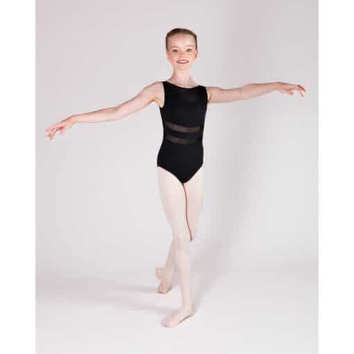 Lexi Mesh Leotard - Black - CHILD - Image 3