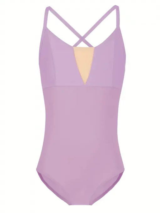 Cross Back Ballet Leotard - Jacaranda - Image 2