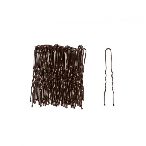 Bun Ripple Pins 5cm - DARK BROWN - 50pk