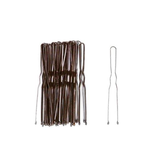 Bun Ripple Pins 6cm - DARK BROWN - 25pk