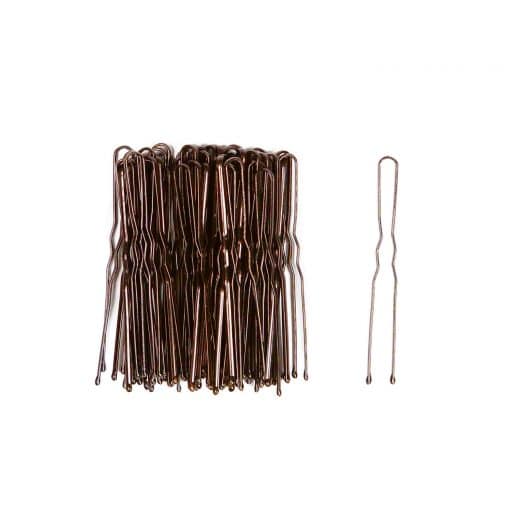 Bun Ripple Pins 6cm - DARK BROWN - 50PK