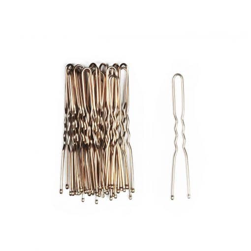 Bun Ripple Pins 6cm - LIGHT BROWN - 25pk