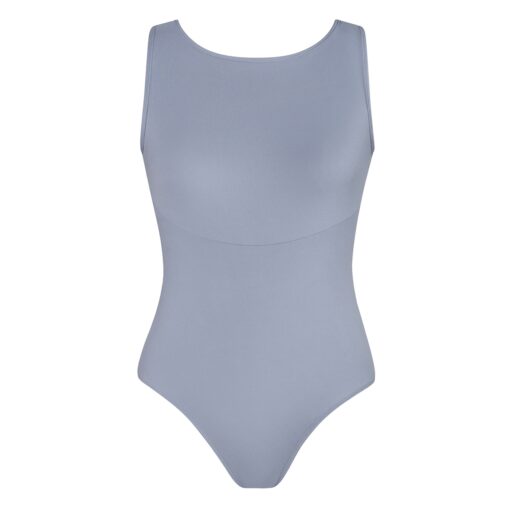 Natalie Open Back Leotard - Silver Bullet - ADULT