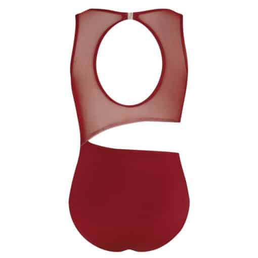 Celeste High Neck Leotard - Crimson Red - CH/AD - Image 2