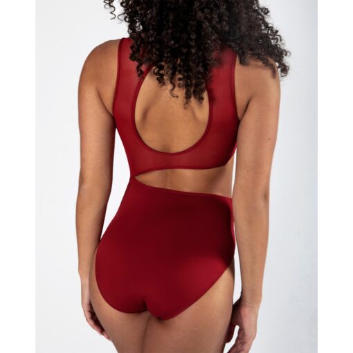 Celeste High Neck Leotard - Crimson Red - CH/AD - Image 5