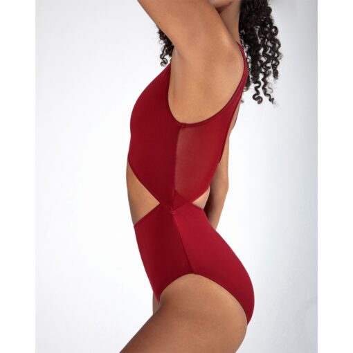 Celeste High Neck Leotard - Crimson Red - CH/AD - Image 4