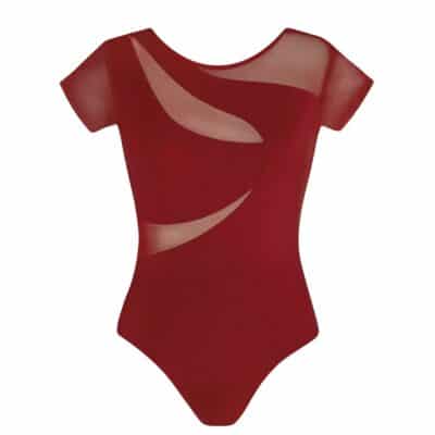 Delta Cap Sleeve Leotard - Crimson Red - CH/AD