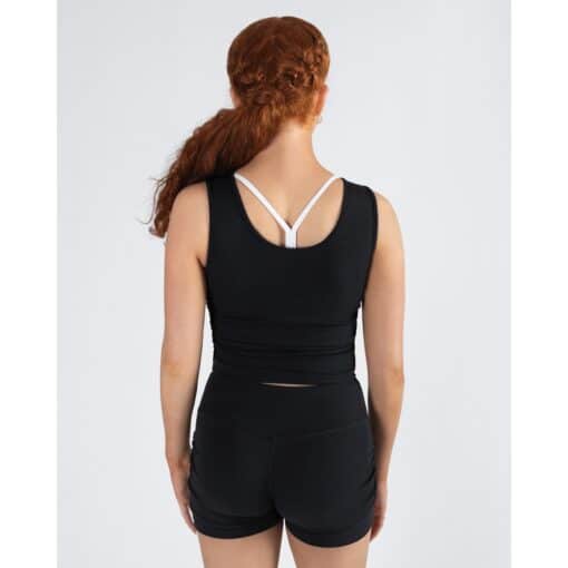 Madison Gather Crop Singlet - Black - ADULT - Image 4