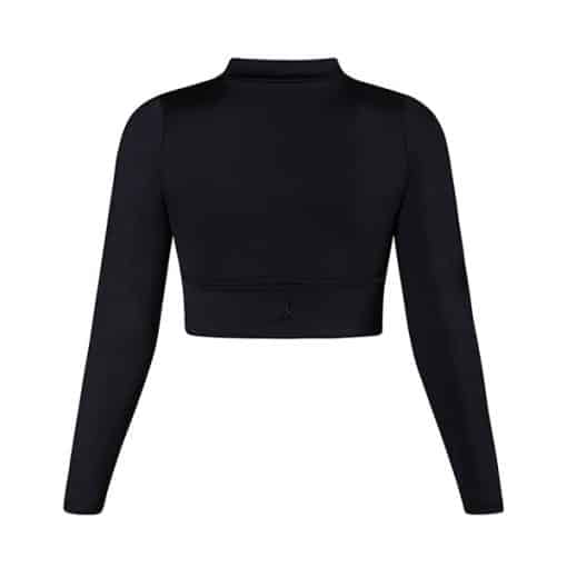 Jessie Long Sleeve Crop Top - Black - CHILD - Image 2