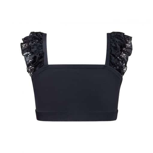Ruby Lace Crop Top - Black - CHILD
