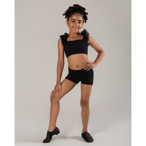 Ruby Lace Crop Top - Black - CHILD - Image 3