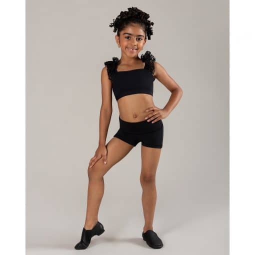 Ruby Lace Crop Top - Black - CHILD - Image 3