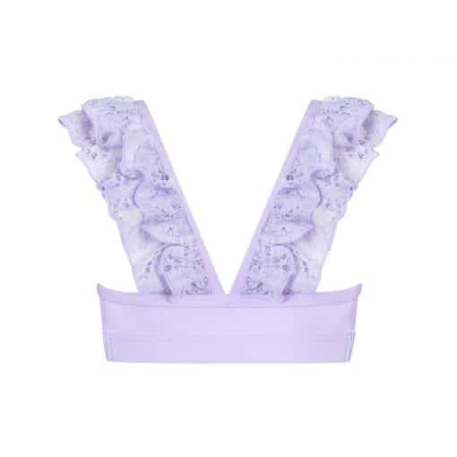 Ruby Lace Crop Top - Lilac - CHILD - Image 2