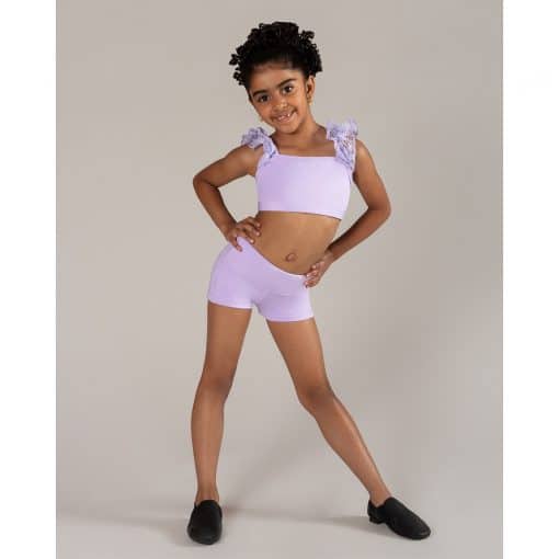 Ruby Lace Crop Top - Lilac - CHILD - Image 3