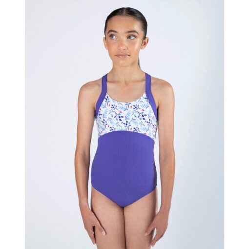Alice Cross Back Leotard - Iris - CHILD - Image 9