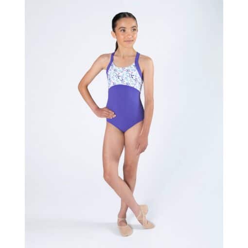 Alice Cross Back Leotard - Iris - CHILD - Image 5