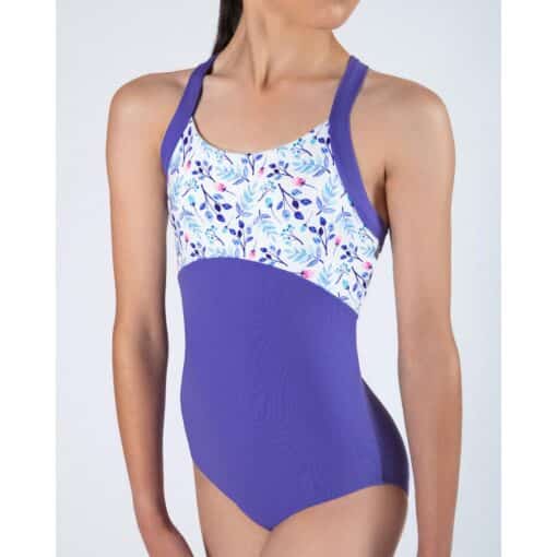 Alice Cross Back Leotard - Iris - CHILD - Image 3