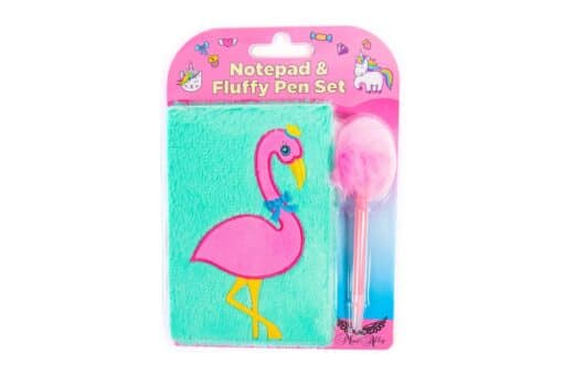 Fluffy Flamingo Notebook & Pen Set