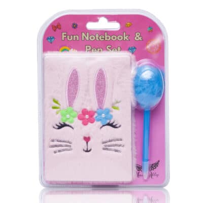 Fluffy Bunny Notebook & Pen Set