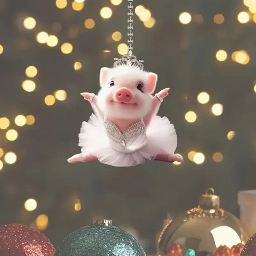 Ballerina Piggy Keyring/Charm