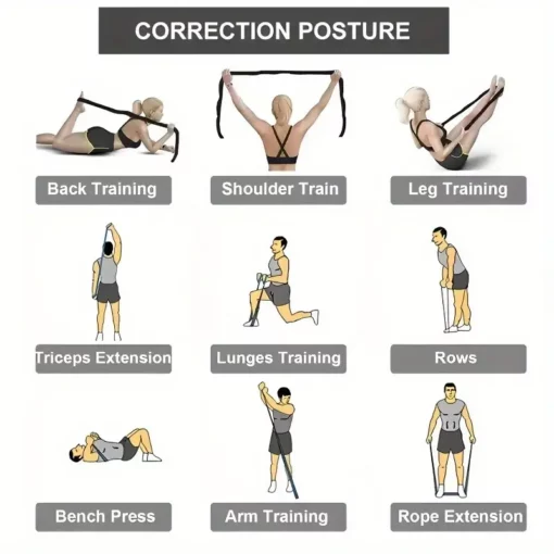 Exercise Stretch Strap - PINK - Image 3