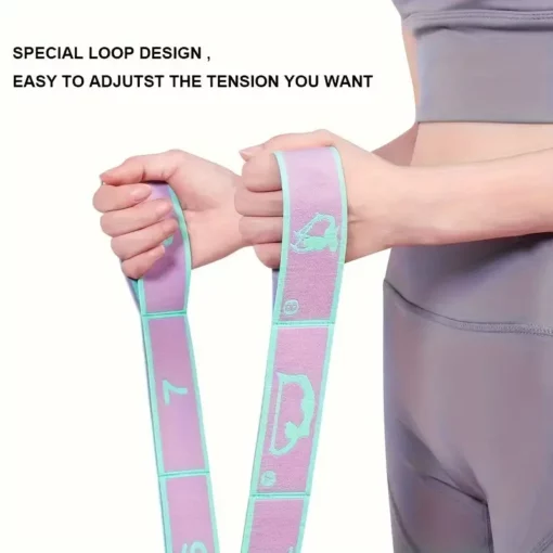 Exercise Stretch Strap - Purple - Image 2