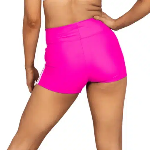 Stride Hot Pant - Neon Pink & White - CH/AD - Image 2