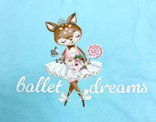 Fawn Ballerina Puff T-Shirt - Turquoise - CH 4 - Image 2