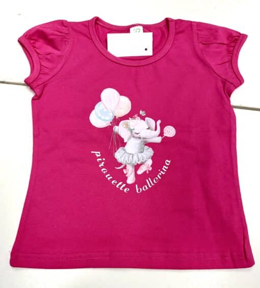 Pirouette Ballerina Puff T-Shirt - Hot Pink - CH 2